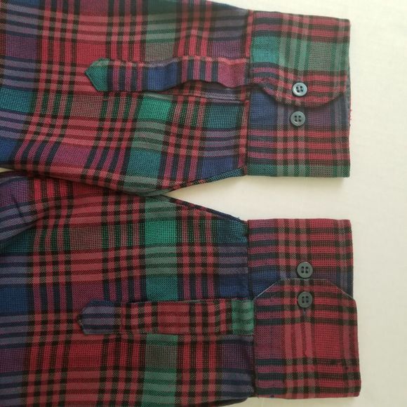 Northwest Territory Shirt Mens Large Flannel Button Up Blue Red Green Plaid - Picture 4 of 7